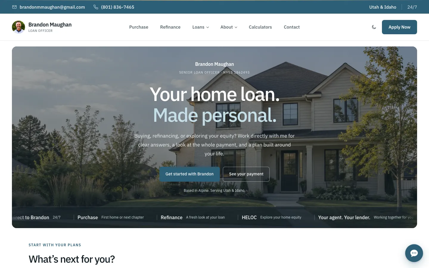 Brandon Maughan website preview