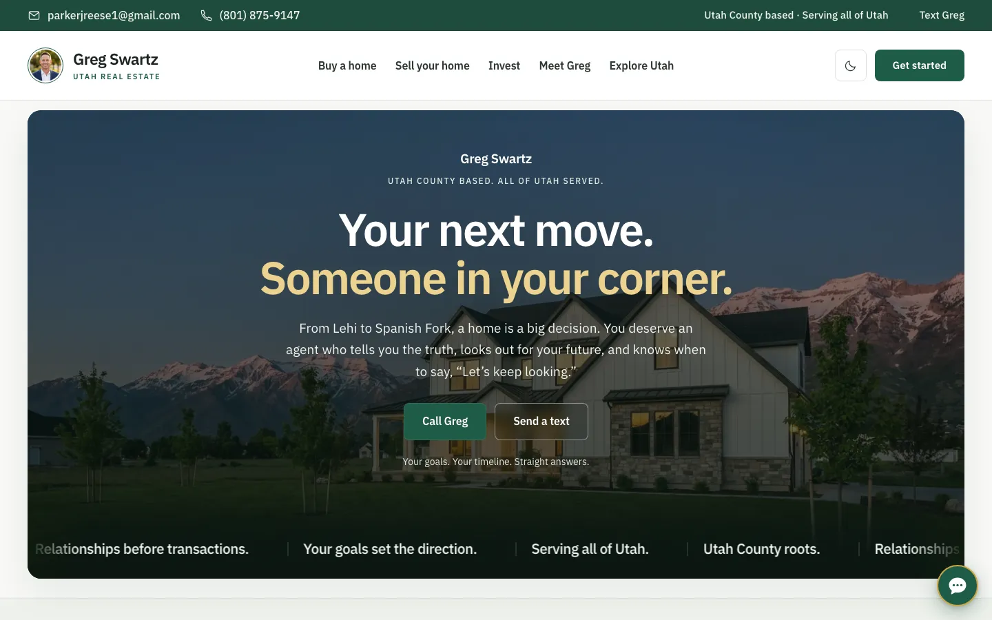 Greg Swartz website preview