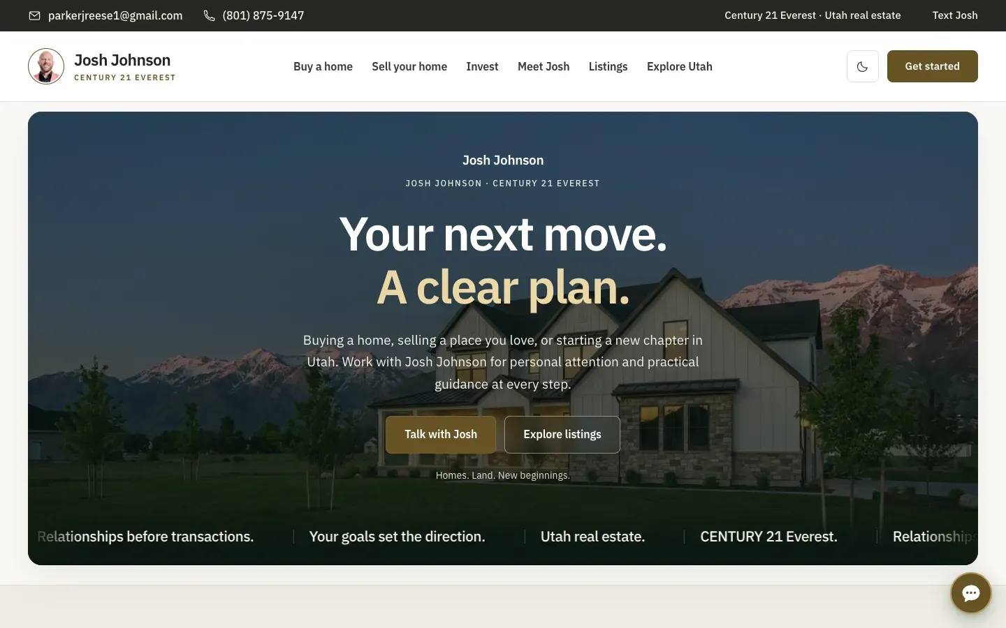 Josh Johnson website preview